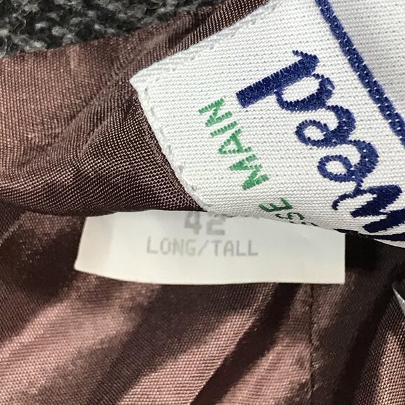 Harris Tweed Blazer Mens 42 Long Gray Herringbone Wool Sport Coat Made Scotland - Picture 4 of 16